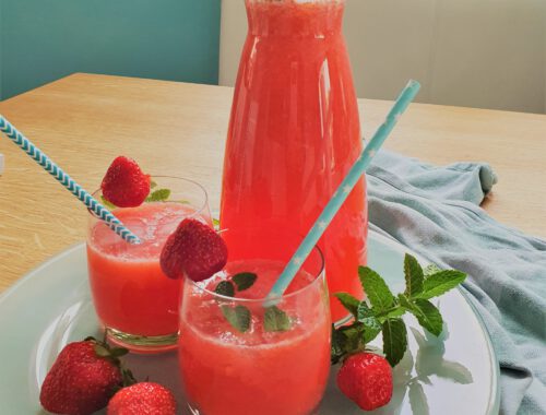 Erdbeer-Limo mit Minze